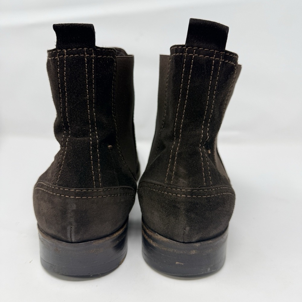 Vintage Costume National Homme Chelsea Boots Men's Size 10 Suede Chocolate Brown - Picture 5 of 12